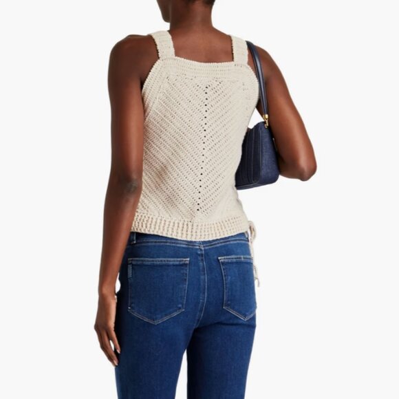 Nili Lotan Violet Cropped Crochet Tank - Picture 2 of 8